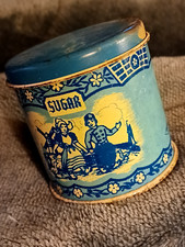 Wolverine Toys Blue Dutch - 4 Toy Tin Canisters- 1940s - very good vintage