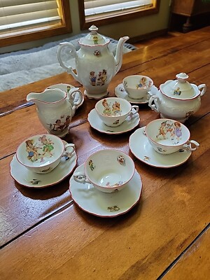 c 1945 Child's Fine Porcelain 15 Piece Tea Set Schumann Arzberg