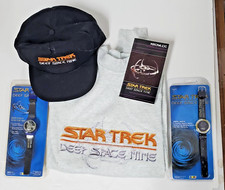 Vintage Star Trek: Deep Space 9 Collection- 5 Item Lot- Sweatshirt/Cap/Watches 