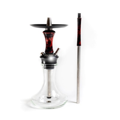 ESS Hookah Big Jony Kit with Glass Value, Stainless Steel Mine (Fiery Black)