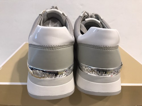 Michael Kors Allie Trainer Metallic Lasered PU Sneaker Schuh Silber - Bild 4 von 6