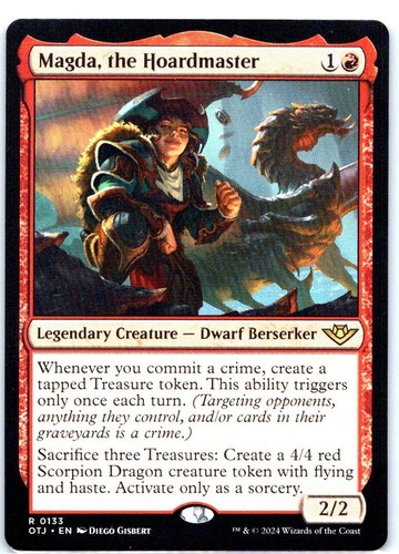 MTG. Magda, the Hoardmaster. Foil Borderless. Outlaws of Thunder