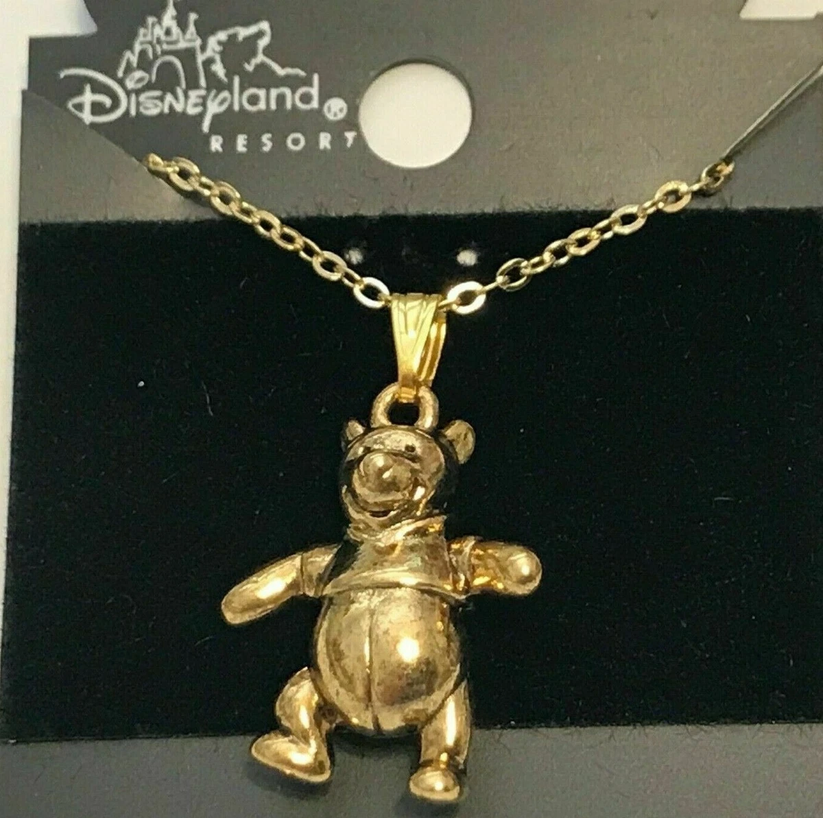 Pooh bear gold necklace discount