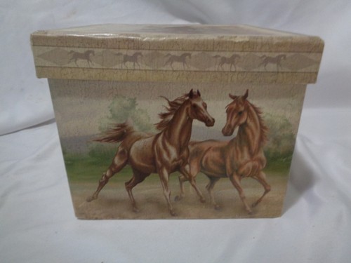 Wild Horses Jewelry Trinket Box with Nesting Tray by Revelations - Picture 4 of 17