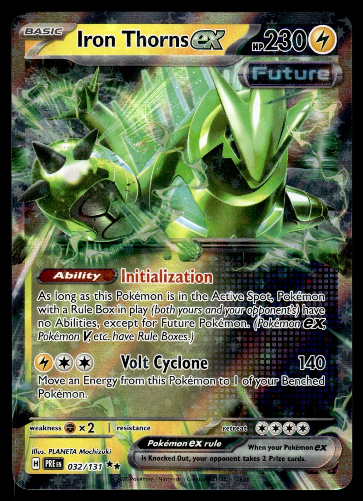 Iron Thorns ex NM 032/131 SV: Prismatic Evolutions Pokemon Card