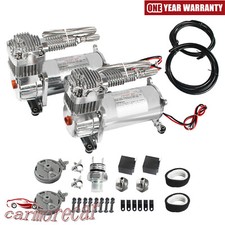 Jdmspeed Air Compressor Kit Carmocar Dual 440c 200 Psi Chrome 440c 12 Volt