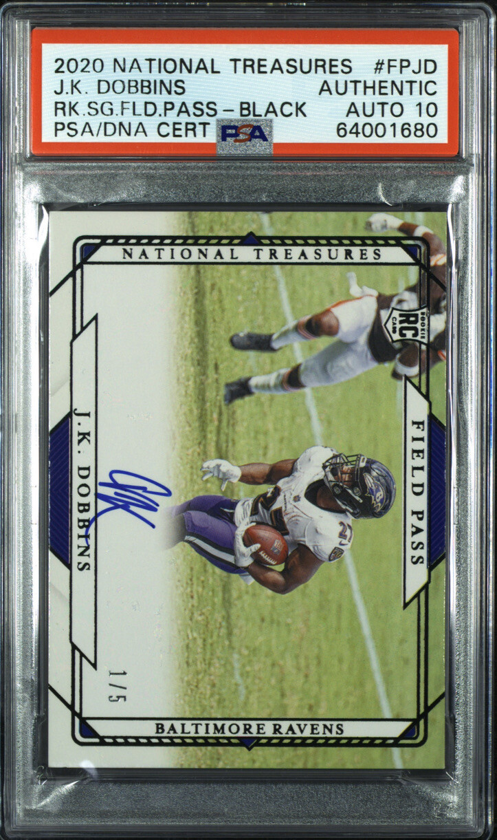 JaMarr Chase Panini National Treasures Rookie Signatures Field Pass #FPJC Black