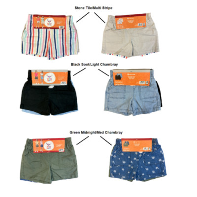 Member's Mark Girl's 2-Pack Elastic Waistband Woven Shorts 7/8