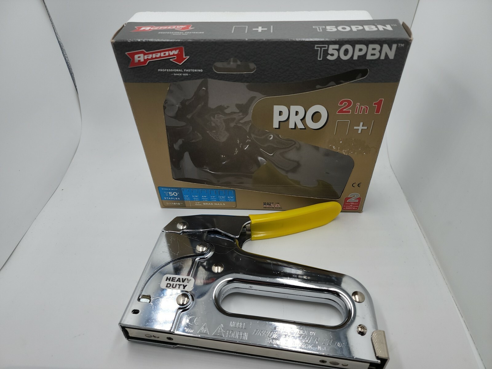 Arrow Fastener T50PBN Pro 2 in 1 Heavy Duty Staple & Nail Gun Made In