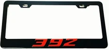 Custom 3D 392 Sport License Plate Cover Frame Holder Black For Jeep Dodge