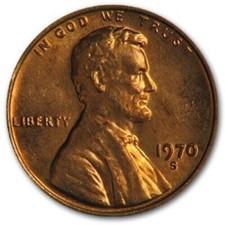 1970 S   Lincoln Memorial Cent - BU