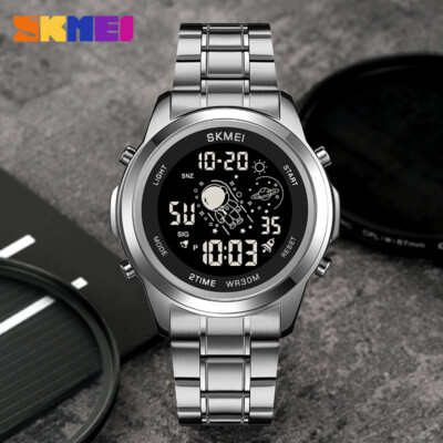 Sport Astronaut Men Digital Alarm Multifunctional LED SKMEI 2019 Fashion Watch