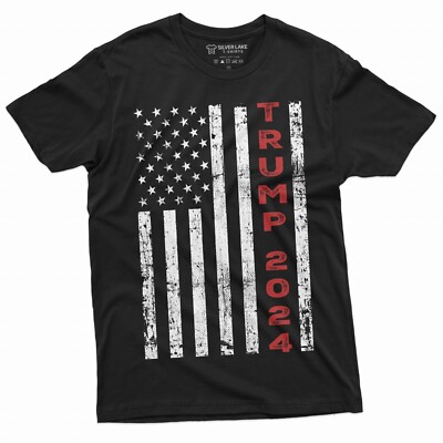 Trump 2024 Shirt USA America Patriotic Flag Tee Shirt Pro Trump Conservative Tee