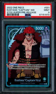 Eustass Captain Kid - ST02-001 - PSA 9 - Alt Art - Super Pre
