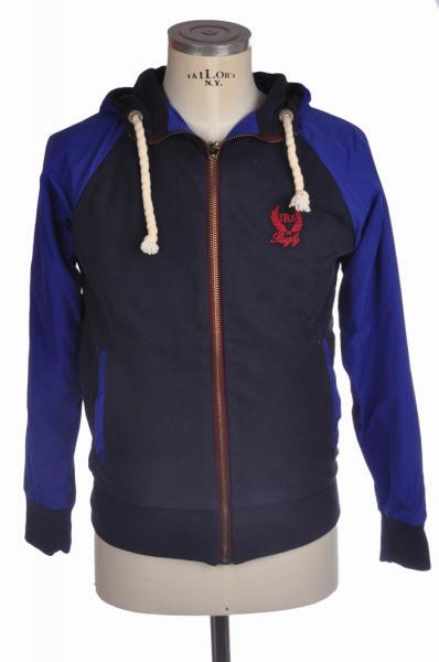 Итальянский стиль регби Mann Felpa manica lunga Темно-синий blau 5238