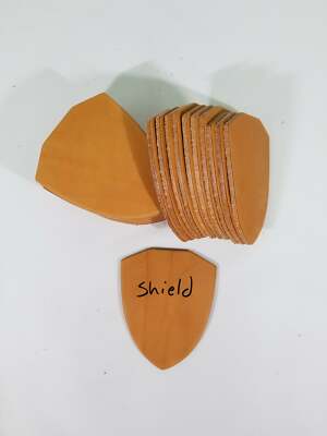 10 Genuine Leather Label Patches Blank 3 1/4 x 4 inch Shield