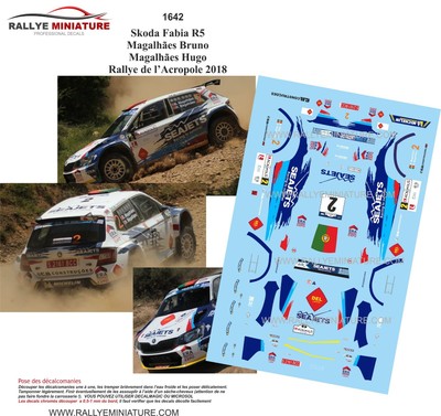 DECALS 1//43 REF 1676 SKODA FABIA R5 MAGALHAES BARUM RALLY 2018 RALLYE