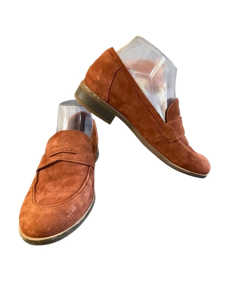 Mocassini donna Clarks Collection Trish Rose taglia 8 M scamosciati mogano slip on