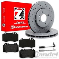 Zimmermann Sport Bremsscheiben+ BelÄGe Vorne FüR Mercedes E-KLASSE W211 Cls C219