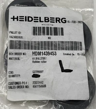 PACK OF 4 HEIDELBERG 41.016.270F RUBBER ROLLER HDM1439453 41016270F NEW 🎯