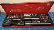 Proto 38dr 33pc 8 12pt Socket Set Shallowdeepswivel Speeder Vgc Metal Box