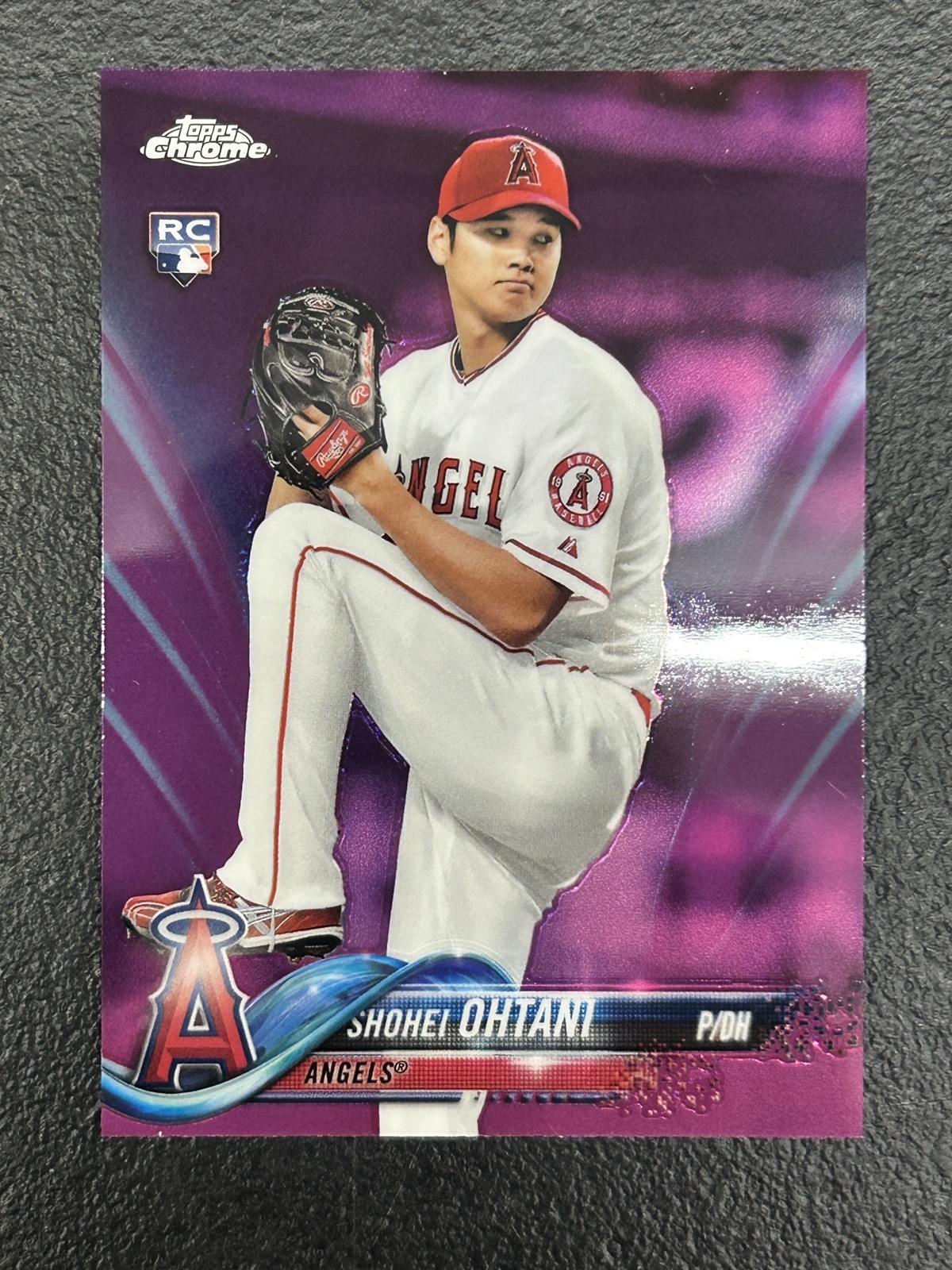 2018 TOPPS CHROME PITCHING-PINK REFRACTOR #150 SHOHEI OHTANI ROOKIE RC