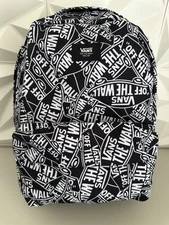 Vans Old Skool llI Off The Wall Black & White Backpack Logo Print