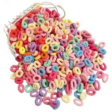500 PCS Multicolor Cotton Hair Ties, Small Seamless Kids Hair Ties multicolour