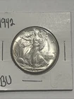 1942-P Philadelphia Walking Liberty Half Dollar, US 50c Silver Coin BU MS UNC