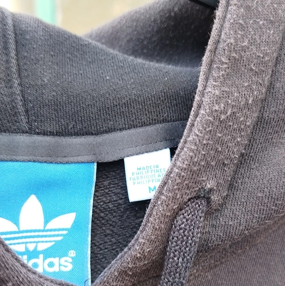 adidas Originals Sweat à capuche homme noir Trefoil logo taille M - Photo 2/3