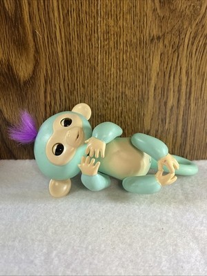 WowWee Fingerlings Interactive 5'' Blue Glitter Monkey Works
