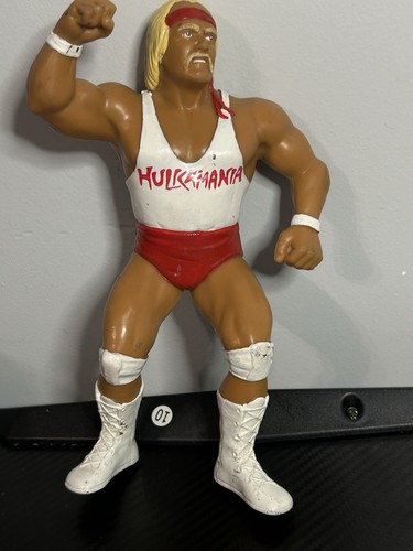 WWF LJN Wrestling Figure Hulk Hogan White Shirt Gr...