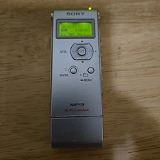 Sony IC Recorder ICD-UX71 MP3 USB Dictation Silver 4" Tested See Description