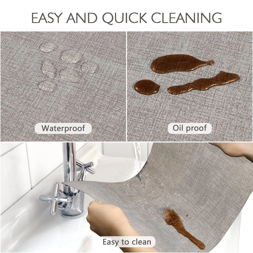 Faux Leather Placemats Set of 6 Washable PU Table mats for Kitchen Table - He... - Image 3 of 4