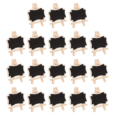 18pcs Mini Chalkboard Signs Small Blackboard Labels 2.7''x3.5'' with Easel Stand