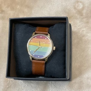 Coach Women\'s Rainbow Dial Watch with Brown Leather Strap Coach Women main image 2