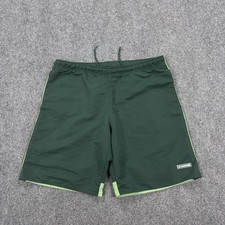 Vintage Nike Shorts Mens Large Green Colorblock Microfiber 9 Inseam Athletic Gym