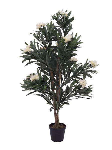 Artplants KüNstlicher Oleander Minou, Weiß, 120Cm-image