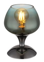 Globo T4 Maxy Tischleuchte Metall Schwarz-Chrom, 1X E27, 20,5 Cm, Design-Stil, I