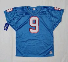 Men's Vintage Wilson Houston Oilers #9 Steve McNair Baby Blue Jersey Size XL-NWT