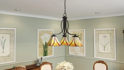 Quoizel TFAS5003VA Asheville 3-Light Chandelier in Valiant Bronze - Picture 2 of 5