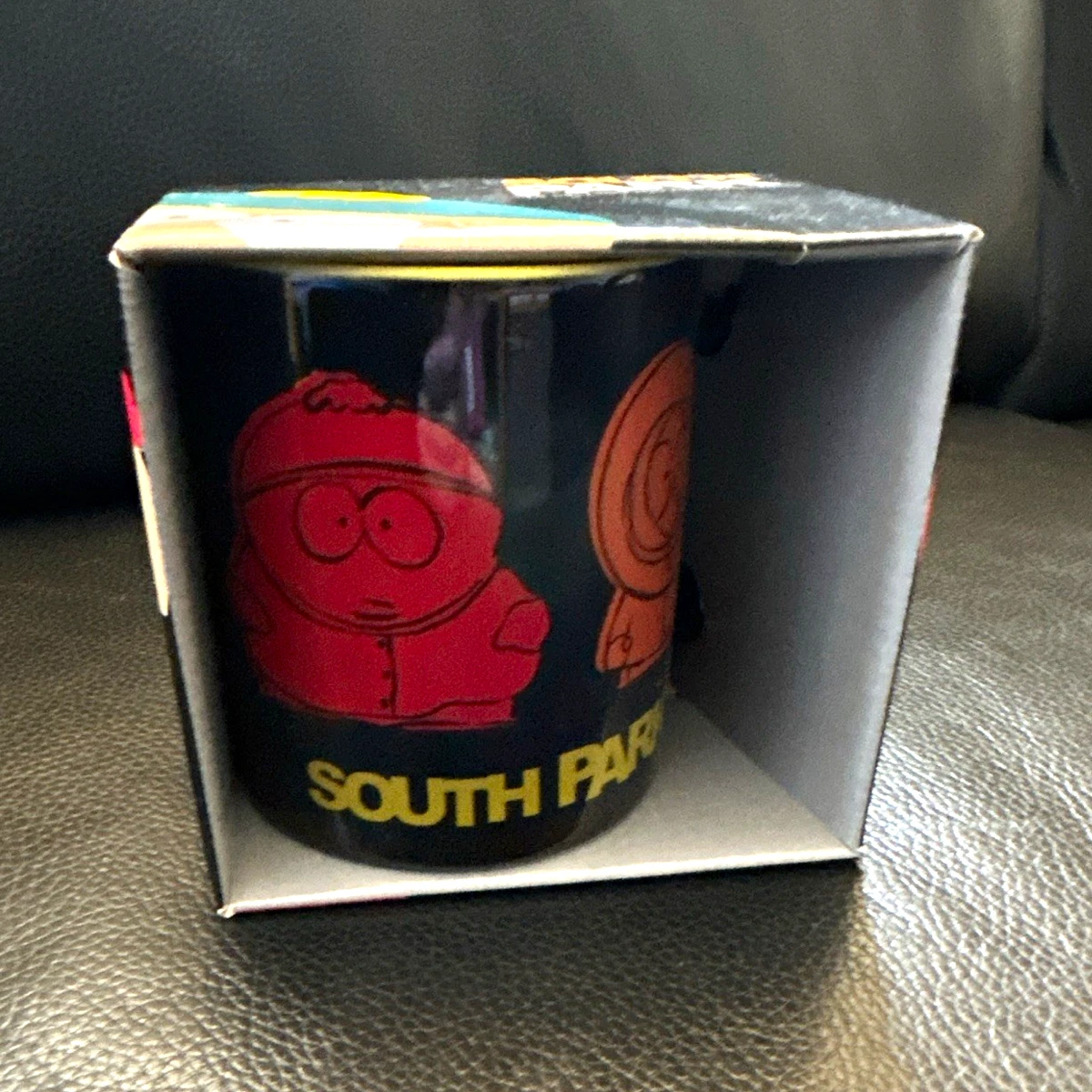 South Park Keramik Kaffeetasse 12oz 354ml schwarz/gelb Cartman Kenny Henkel