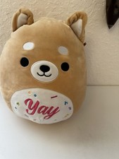 Squishmallows Shiba Inu Dog Plush Yay 8 Celebration Birthday Tan