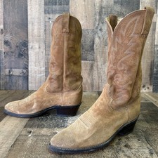 Dan Post Vintage Suede Roughout Western Cowbo...