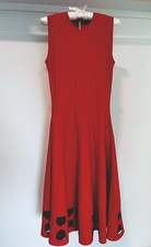 Alexander McQueen Red Midi Dress Sleeveless Made in Italy Size: Small