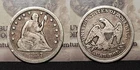 1857 P Seated Liberty Quarter 25c