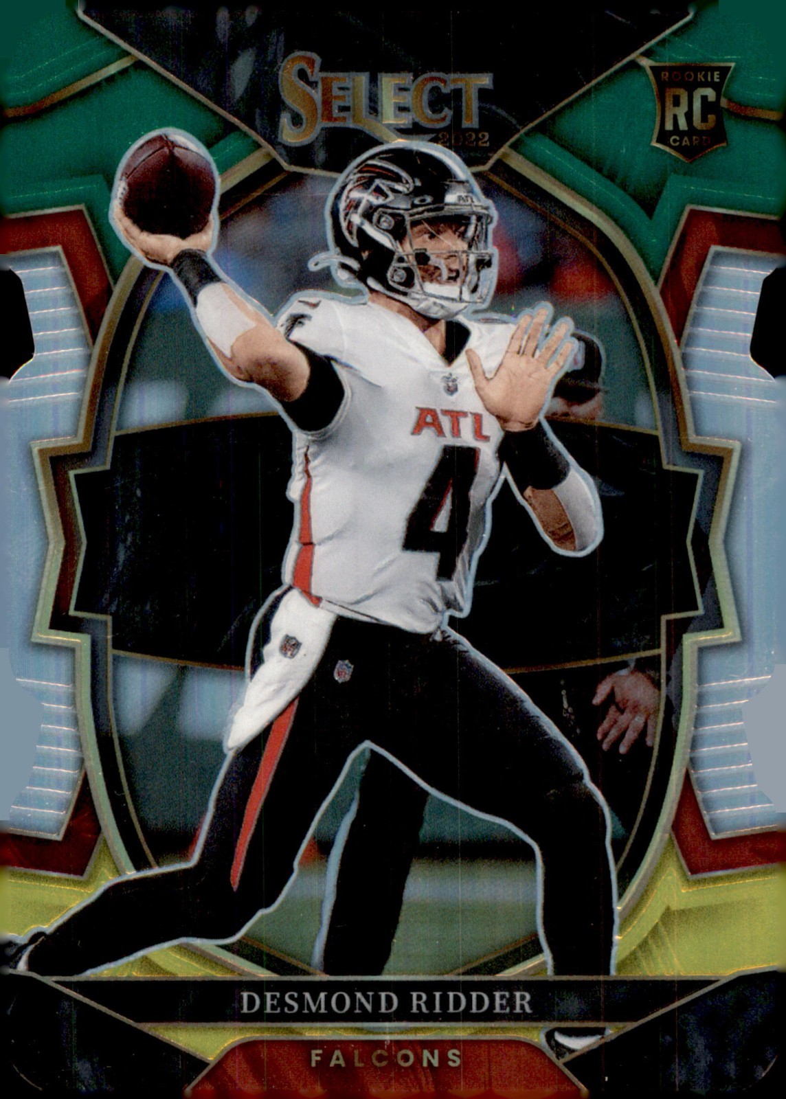 2022 Panini Select Green & Yellow Diecut #36 Desmond Ridder