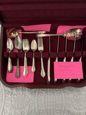 1847 Rogers Bros. Remembrance Silver Plated Flatware Set with Case