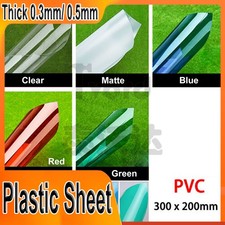 300x200mm Flexible PVC Plastic Sheet Thin 0.3/0.5mm with Film 5 Color Model DIY
