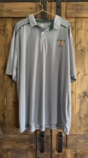 Golf Polo Shirt XL Dri-Fit Miami Marlins Athletic Top Striped White Green Xxl
